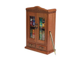 new Bookcase Armoire wood and glass, copper hinges for 12 mini books 10 Inc high