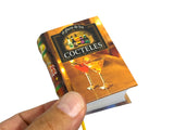 El Placer de los Cocteles libro miniatura 2.65" de alto fácil de leer pasta dura