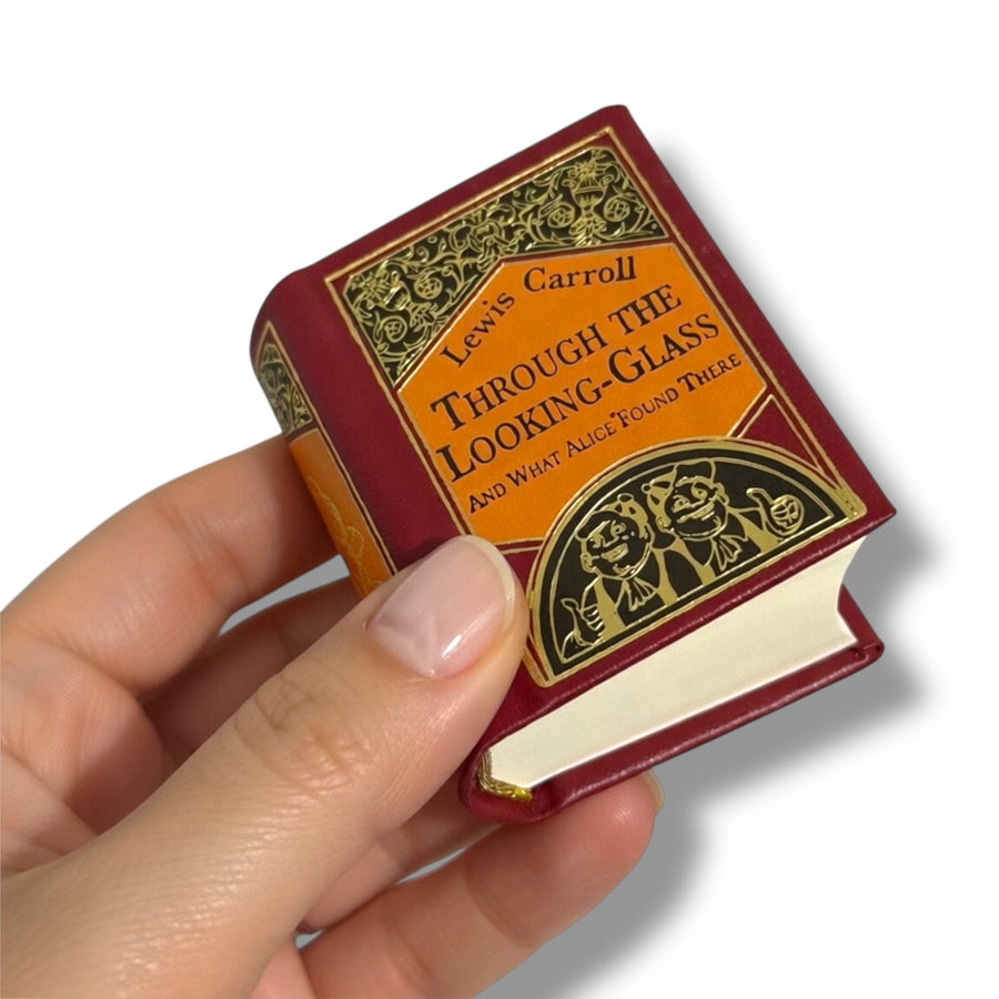 Through the Looking-Glass Lewis Carroll tiny book leather bound Germany 508p