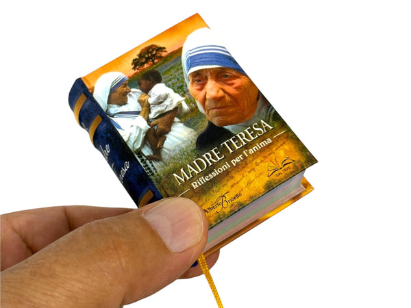 Madre Teresa Riflessioni per l'anima mini book hardcover 430 pg in Italian color