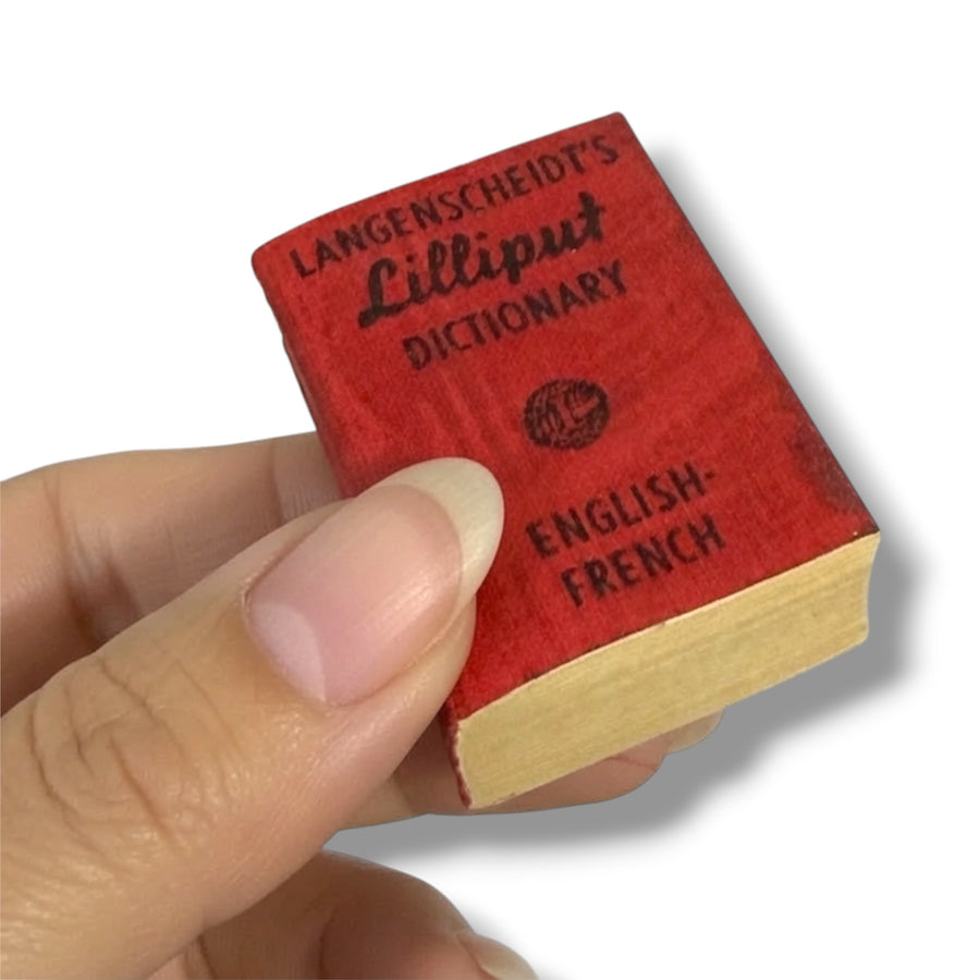Vintage 1961 Langenscheidt Lilliput Dictionary English French Miniature Book NOS