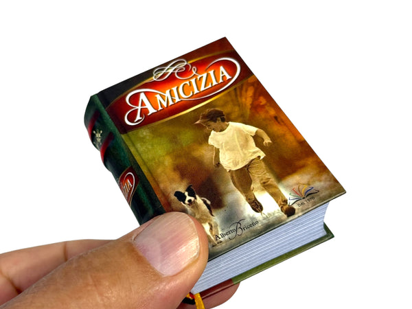 Amicizia in Italian mini book hardcover 430p hundreds of thoughts on friendship