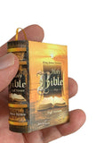 Splendid Holy Bible complete KJV w/ golden-painted wood pedestal hardcover 440pg