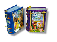 Cuentos Clasicos para Niños I and II Set w/stand mini book hardcover 430pg each