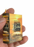 Holy Bible full version King James mini Book KJV w/ golden stand