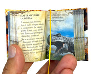 Dinosauri in Italian mini book hardcover 430 pgs full color illustrated pocket