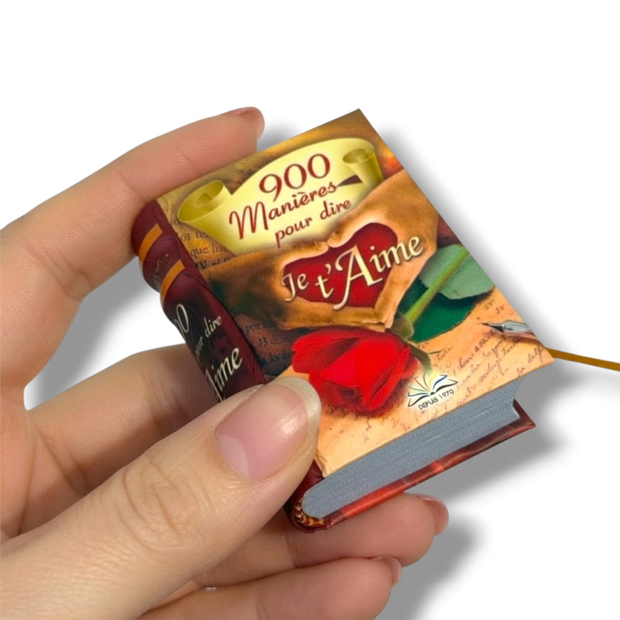 900 Manières pour dire Je t'Aime in french mini book hardcover 440 pgs easy read