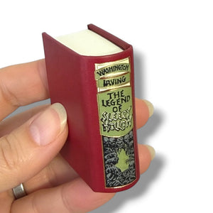 The Legend of Sleepy Hollow tiny book leather hardcover made in Germany 286pgs