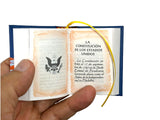 Constitution of the United States mini book 2.50" H English and Spanish w/stand