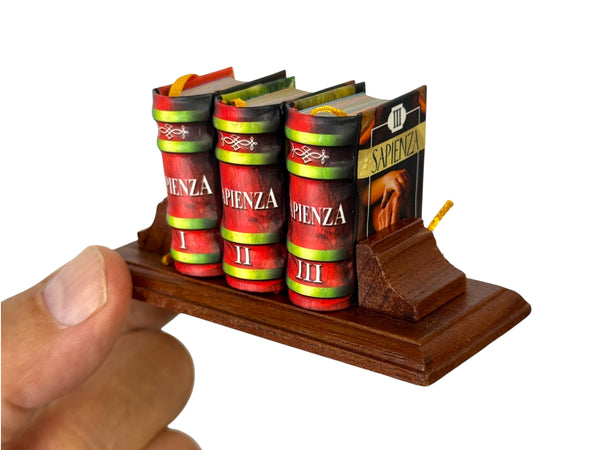 SAPIENZA or Wisdom in Italian set of 3, 1.40" mini books hardcover 300pgs each