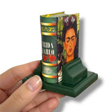 Frida Kahlo miniature book Spanish hardcover with wood stand 442 pg color photos