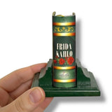 Frida Kahlo miniature book Spanish hardcover with wood stand 442 pg color photos
