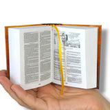 Santa Biblia completa with wood lectern Miniature Book Reina Valera full version