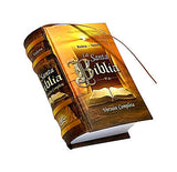 Santa Biblia completa with wood lectern Miniature Book Reina Valera full version