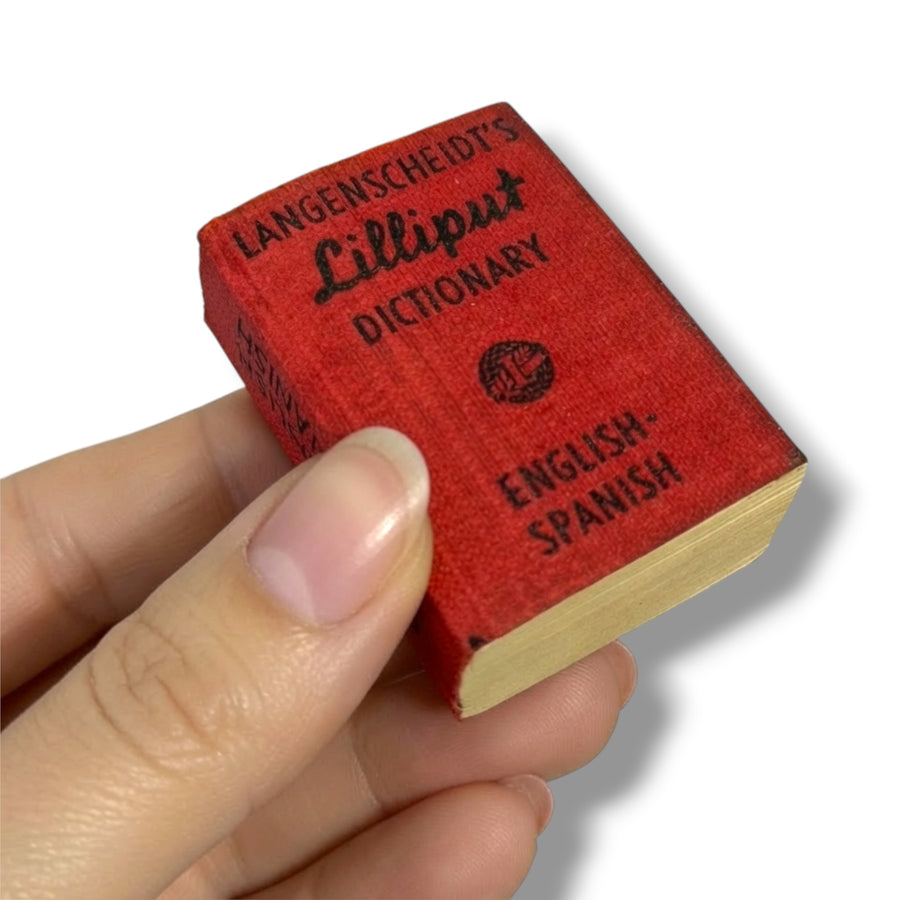 Vintage 1961 Langenscheidt Lilliput Dictionary English Spanish Mini Book NOS