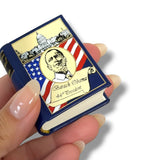Barak Obama Ignagural Address & Constitution of the USA tiny book leather w/case