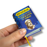 Pitagoras. Sentencias y Versos de Oro. miniature book 2 x 2.6" 430pgs hardcover