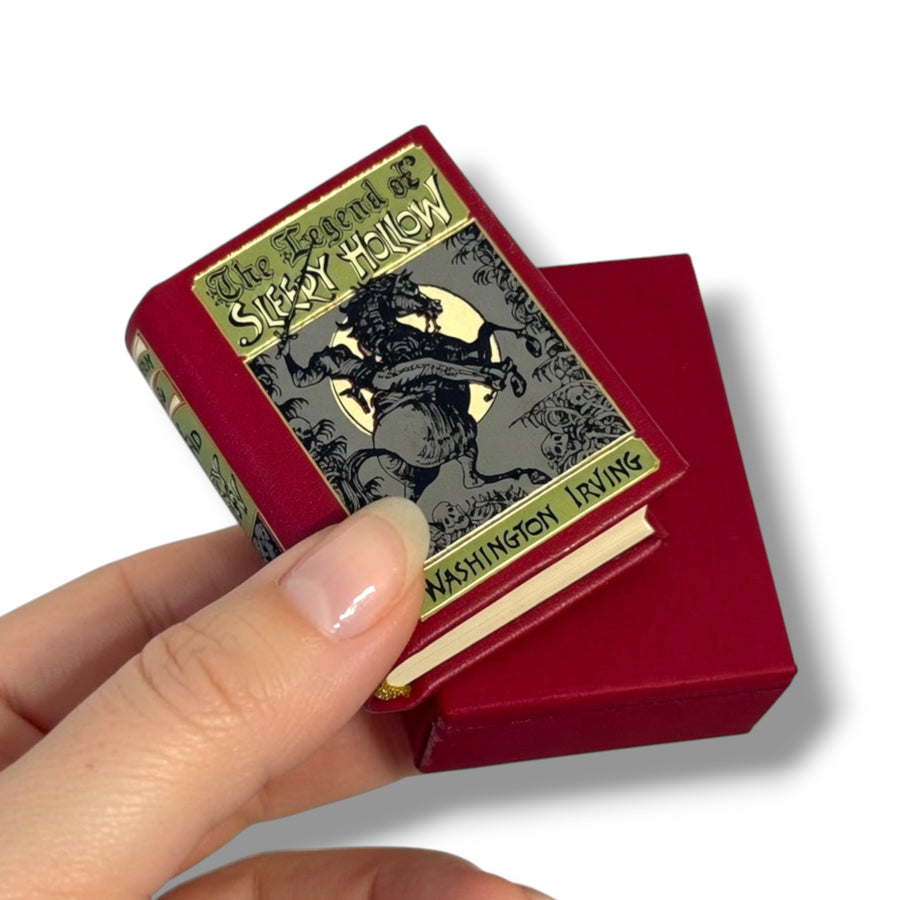 The Legend of Sleepy Hollow tiny book leather hardcover made in Germany 286pgs