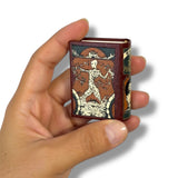 The Time Machine by H.G. Wells tiny book leather w/slipcase made Germany 285pg