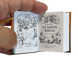 Santa Biblia completa with wood lectern Miniature Book Reina Valera full version
