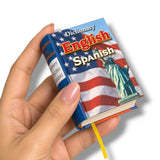 New Dictionary English Spanish 10.000+ words Miniature Hardcover Book 432 pgs