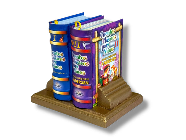 Cuentos Clasicos para Niños I and II Set w/stand mini book hardcover 430pg each