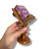 new lectern book holder for miniature tiny or small books real wood 6 in tall