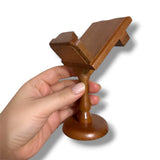 new lectern book holder for miniature tiny or small books real wood 6 in tall